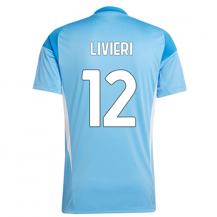 Danxen Mujer Camiseta Alessandro Livieri #12 Azul Cielo Blanco Portero Equipación 2025/26 La Camisa México