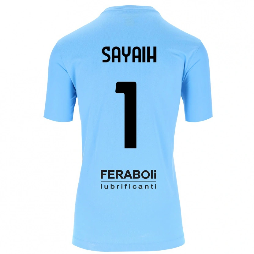Danxen Mujer Camiseta Ilyas Sayaih #1 Azul Cielo Negro Portero Equipación 2025/26 La Camisa México