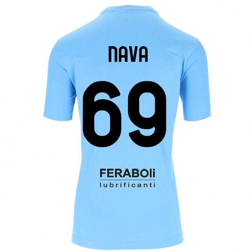 Danxen Mujer Camiseta Lapo Nava #69 Azul Cielo Negro Portero Equipación 2025/26 La Camisa México