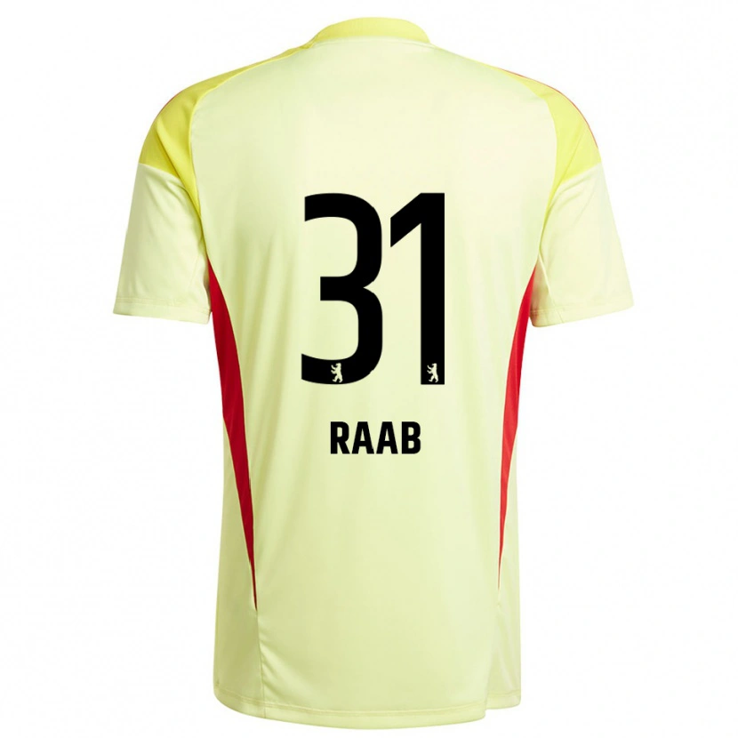 Danxen Mujer Camiseta Matheo Raab #31 Amarillo Claro Negro Portero Equipación 2025/26 La Camisa México