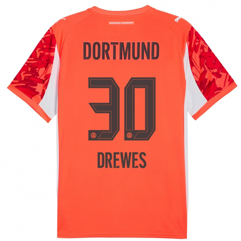 Danxen Mujer Camiseta Patrick Drewes #30 Naranja Rojo Portero Equipación 2025/26 La Camisa México