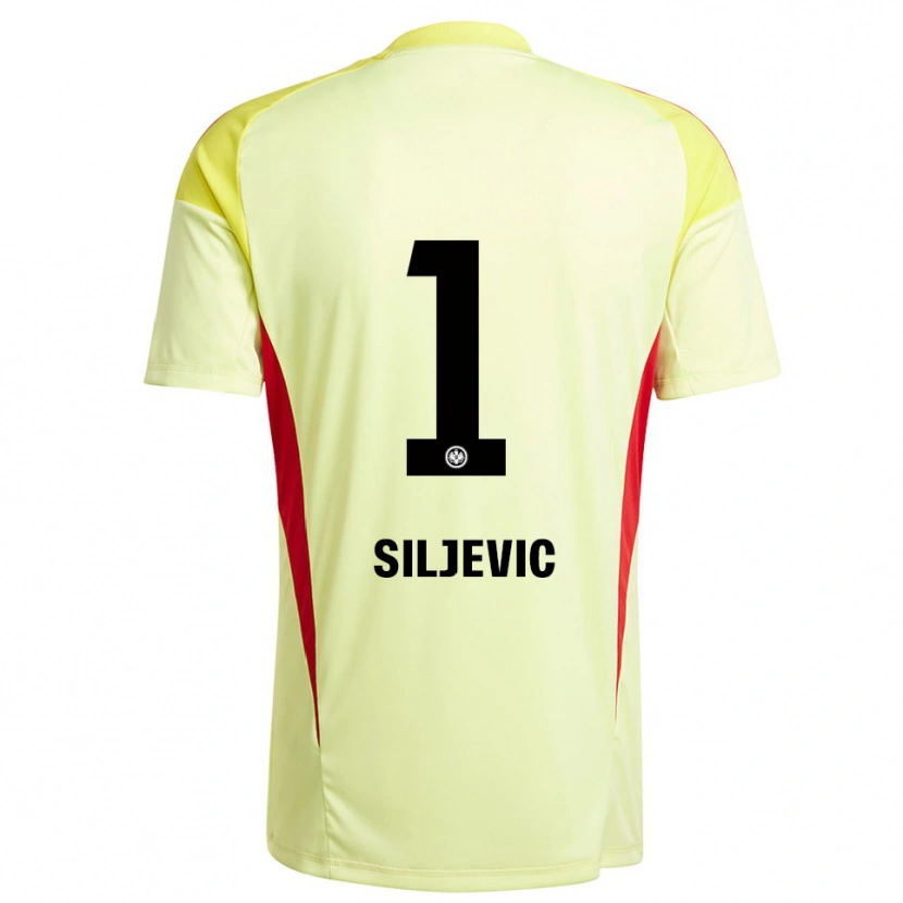 Danxen Mujer Camiseta Amil Siljevic #1 Amarillo Claro Negro Portero Equipación 2025/26 La Camisa México