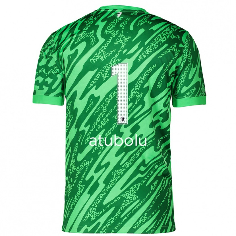 Danxen Mujer Camiseta Noah Atubolu #1 Verde Blanco Portero Equipación 2025/26 La Camisa México