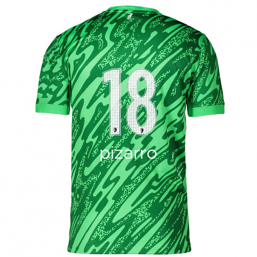 Danxen Mujer Camiseta Théodore Pizarro #18 Verde Blanco Portero Equipación 2025/26 La Camisa México