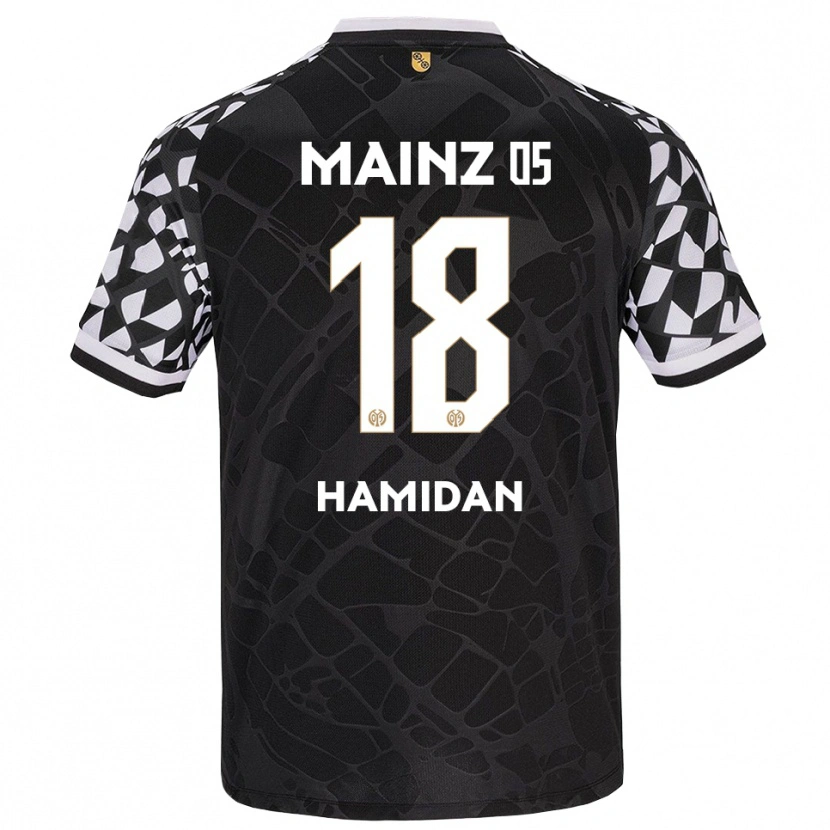 Danxen Mujer Camiseta Ilyas Hamidan #18 Negro Blanco Portero Equipación 2025/26 La Camisa México