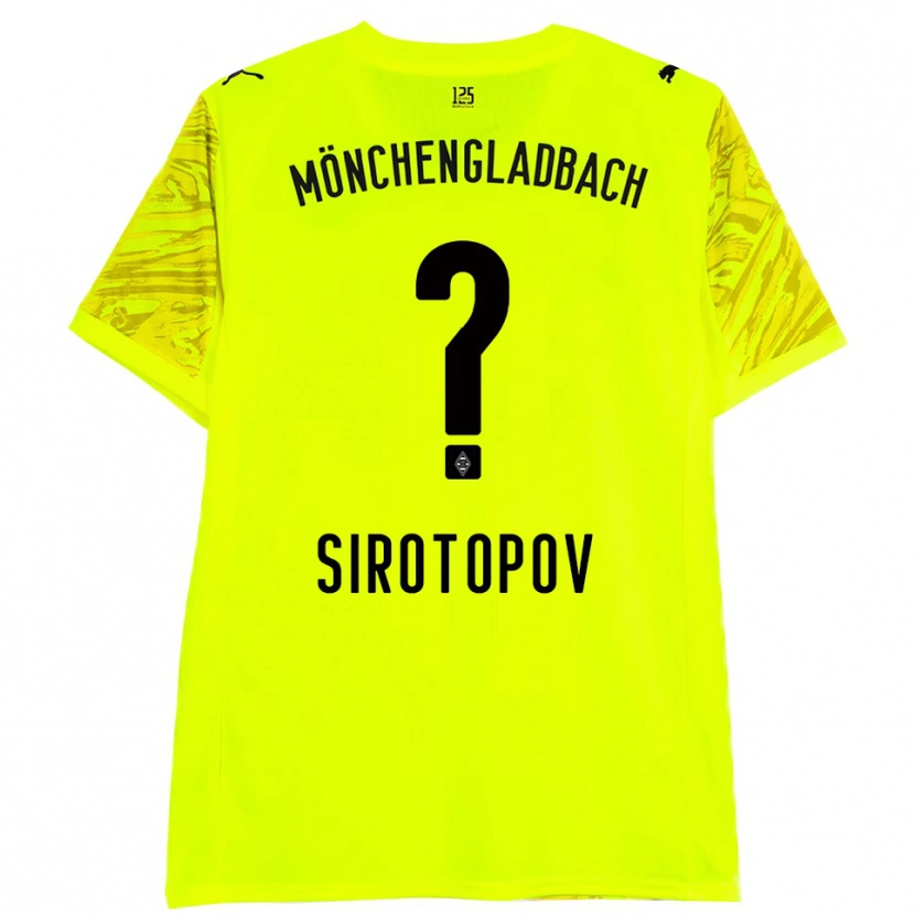 Danxen Mujer Camiseta Artem Sirotopov #0 Amarillo Negro Portero Equipación 2025/26 La Camisa México
