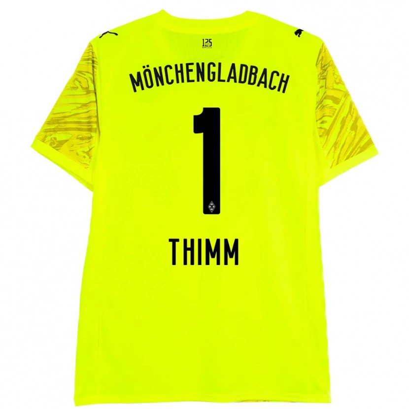 Danxen Mujer Camiseta Joshua Thimm #1 Amarillo Negro Portero Equipación 2025/26 La Camisa México