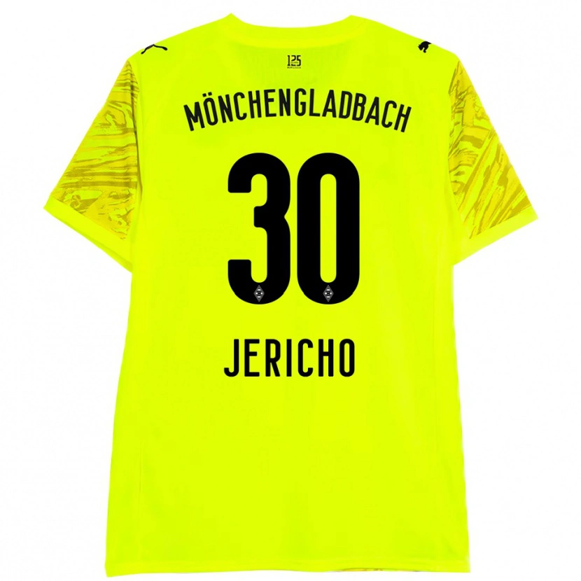 Danxen Mujer Camiseta Aidan Jericho #30 Amarillo Negro Portero Equipación 2025/26 La Camisa México