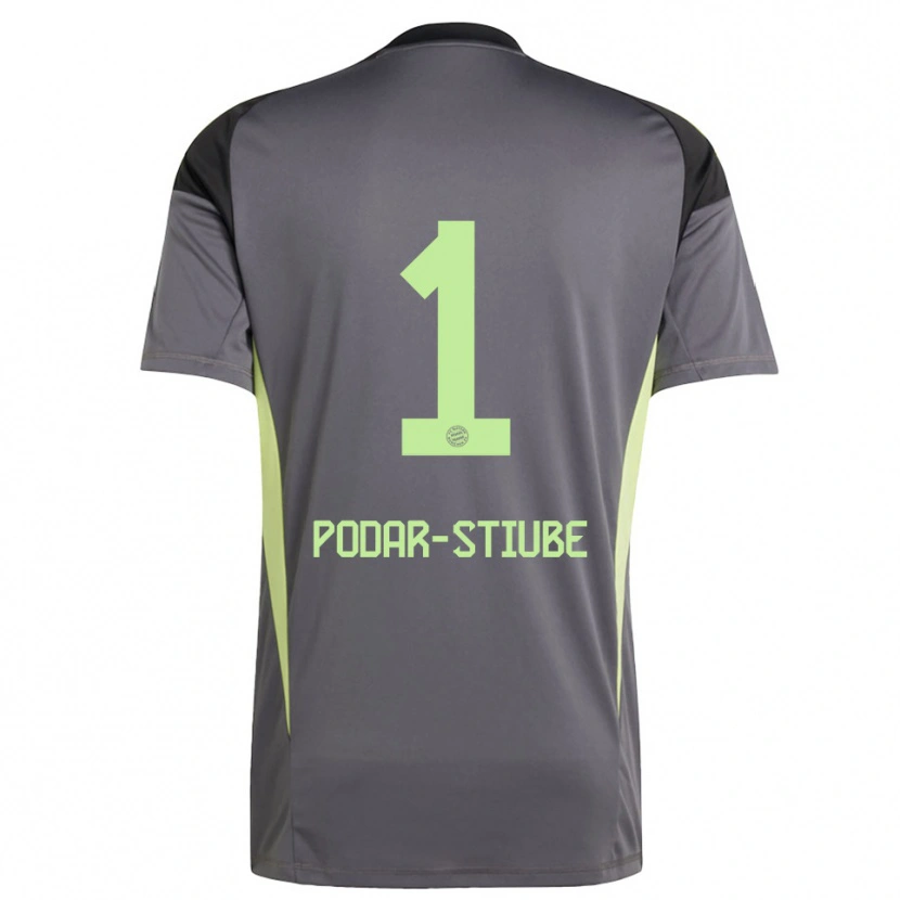Danxen Mujer Camiseta David Podar-Stiube #1 Amarillo Verde Negro Portero Equipación 2025/26 La Camisa México
