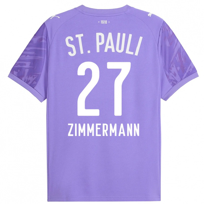 Danxen Mujer Camiseta Tara Zimmermann #27 Púrpura Medio Negro Portero Equipación 2025/26 La Camisa México