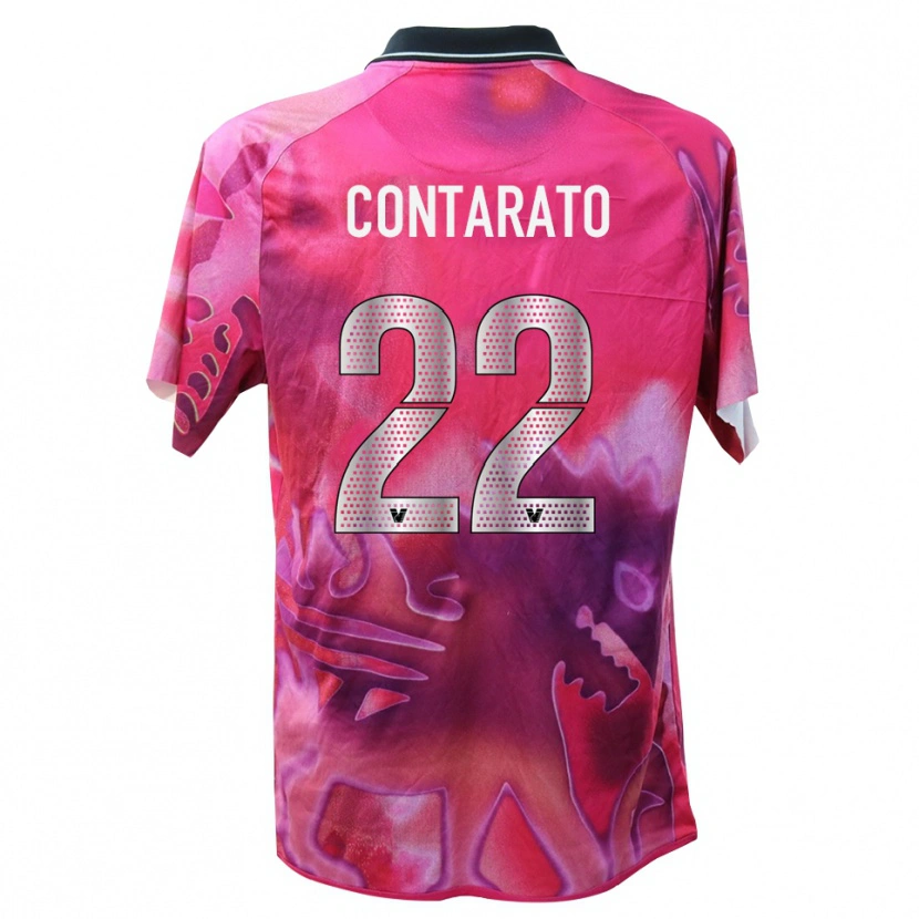 Danxen Mujer Camiseta Ettore Contarato #22 Rosa Oscuro Portero Equipación 2025/26 La Camisa México