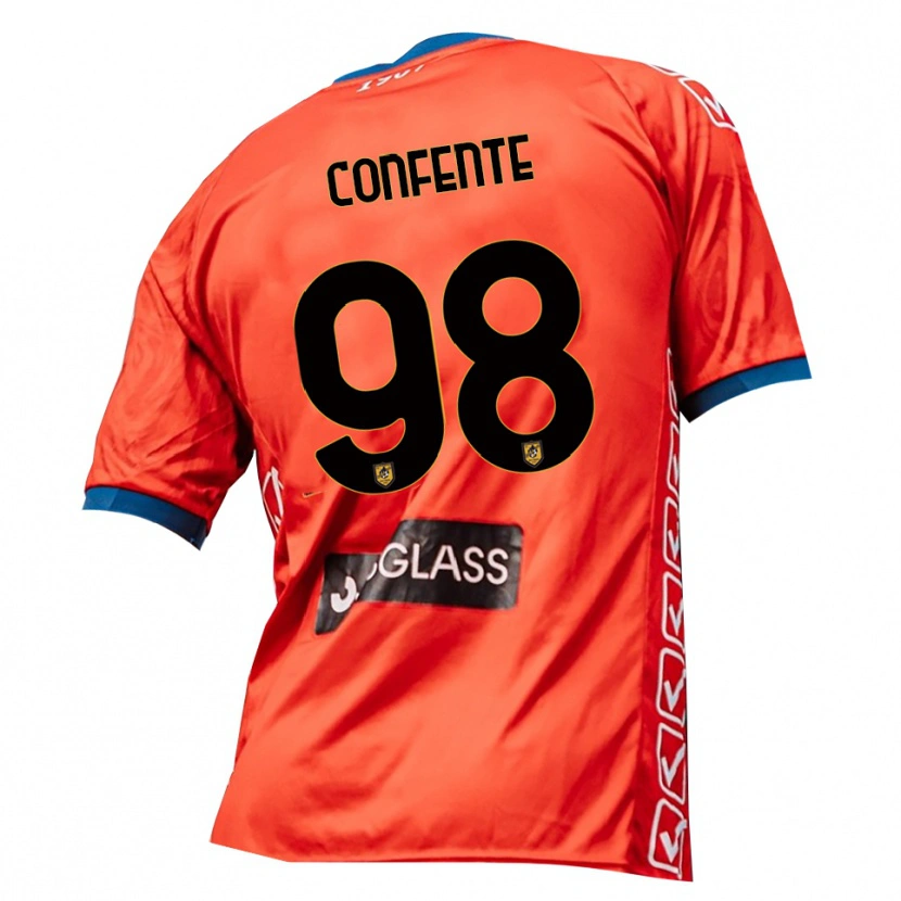 Danxen Mujer Camiseta Alessandro Confente #98 Naranja Rojo Portero Equipación 2025/26 La Camisa México