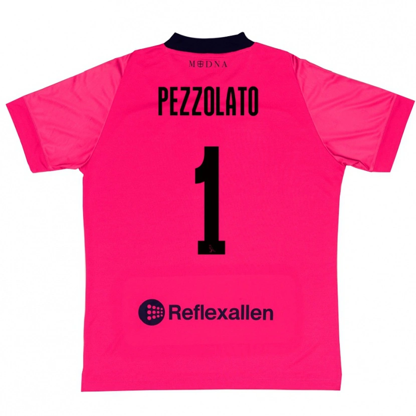 Danxen Mujer Camiseta Michele Pezzolato #1 Rosa Intenso Negro Portero Equipación 2025/26 La Camisa México