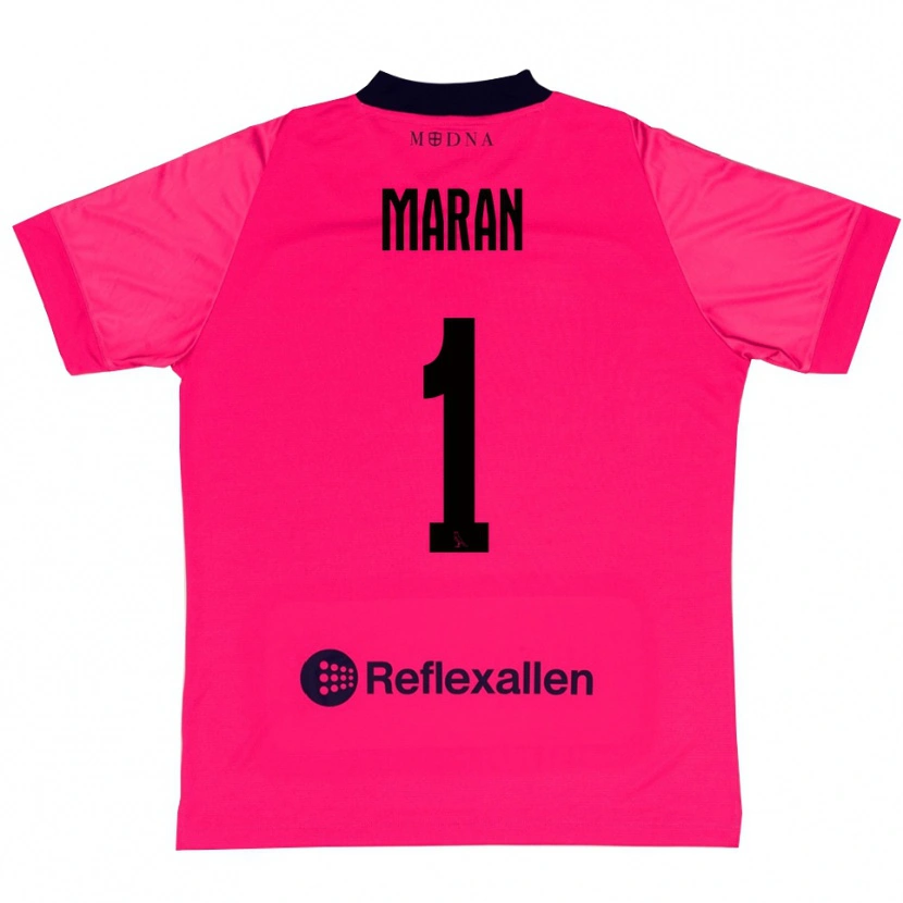 Danxen Mujer Camiseta Andrea Maran #1 Rosa Intenso Negro Portero Equipación 2025/26 La Camisa México