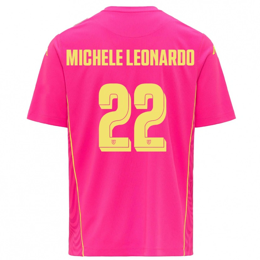 Danxen Mujer Camiseta Matteo Michele Leonardo #22 Rosa Oscuro Amarillo Portero Equipación 2025/26 La Camisa México