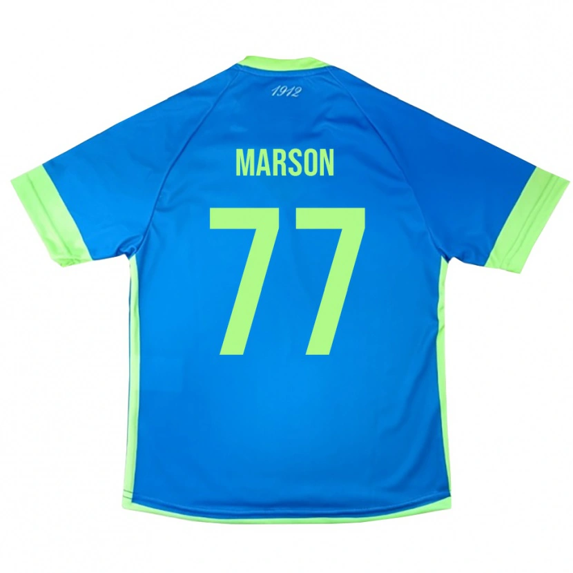 Danxen Mujer Camiseta Leonardo Marson #77 Azul Verde Amarillo Portero Equipación 2025/26 La Camisa México