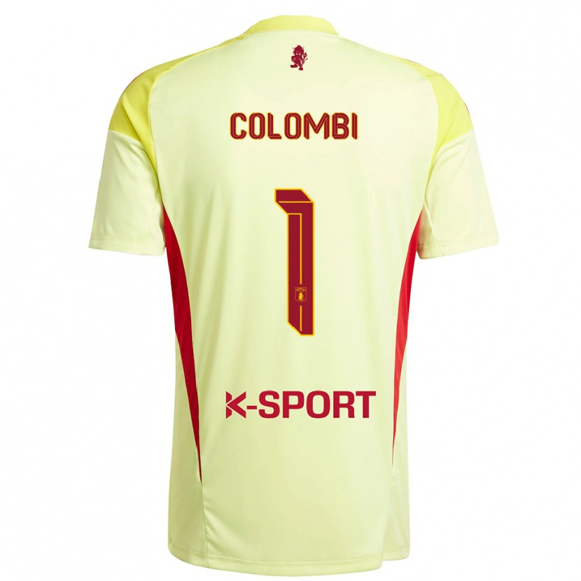 Danxen Mujer Camiseta Simone Colombi #1 Amarillo Claro Rojo Portero Equipación 2025/26 La Camisa México