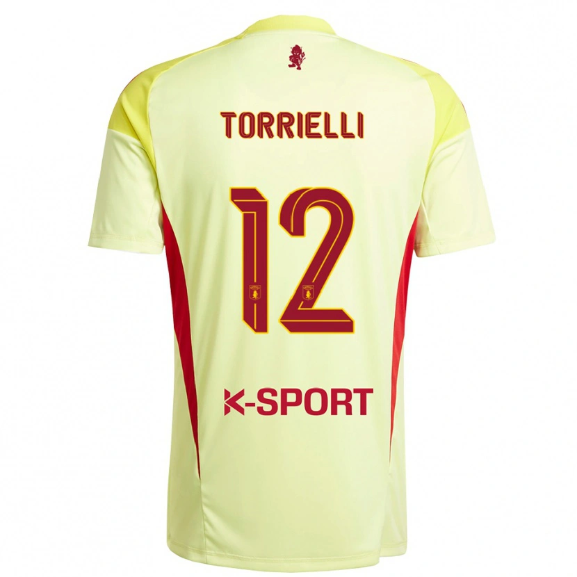 Danxen Mujer Camiseta Edoardo Torrielli #12 Amarillo Claro Rojo Portero Equipación 2025/26 La Camisa México