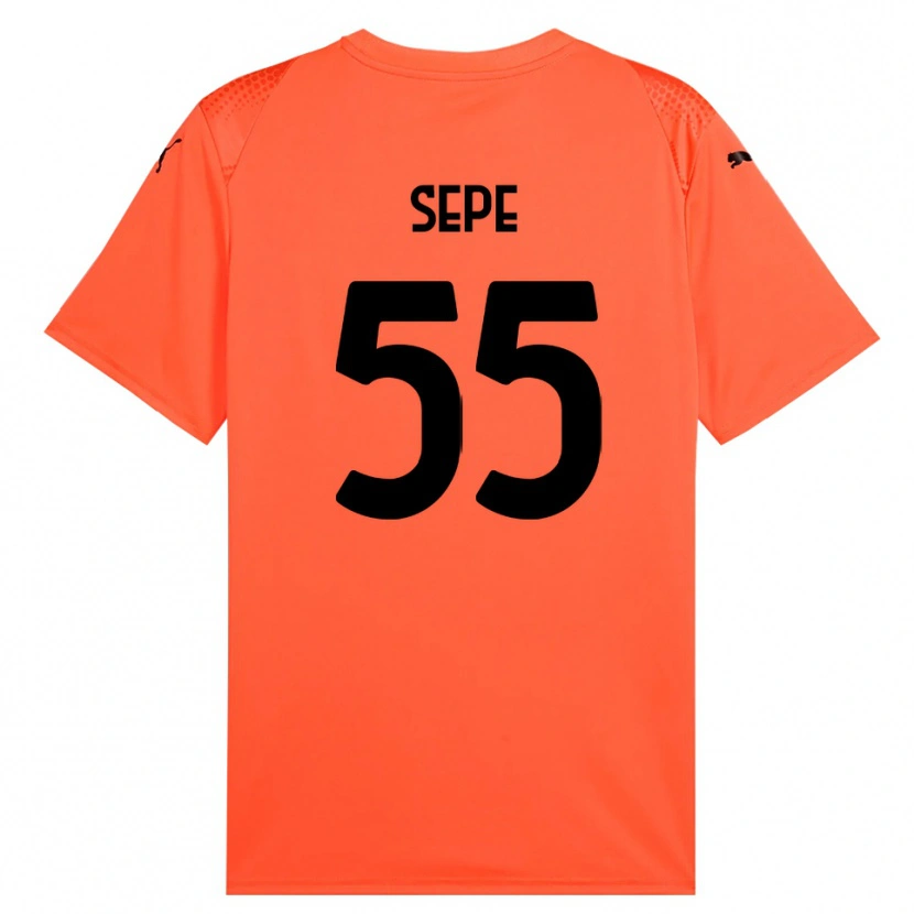 Danxen Mujer Camiseta Luigi Sepe #55 Naranja Negro Portero Equipación 2025/26 La Camisa México