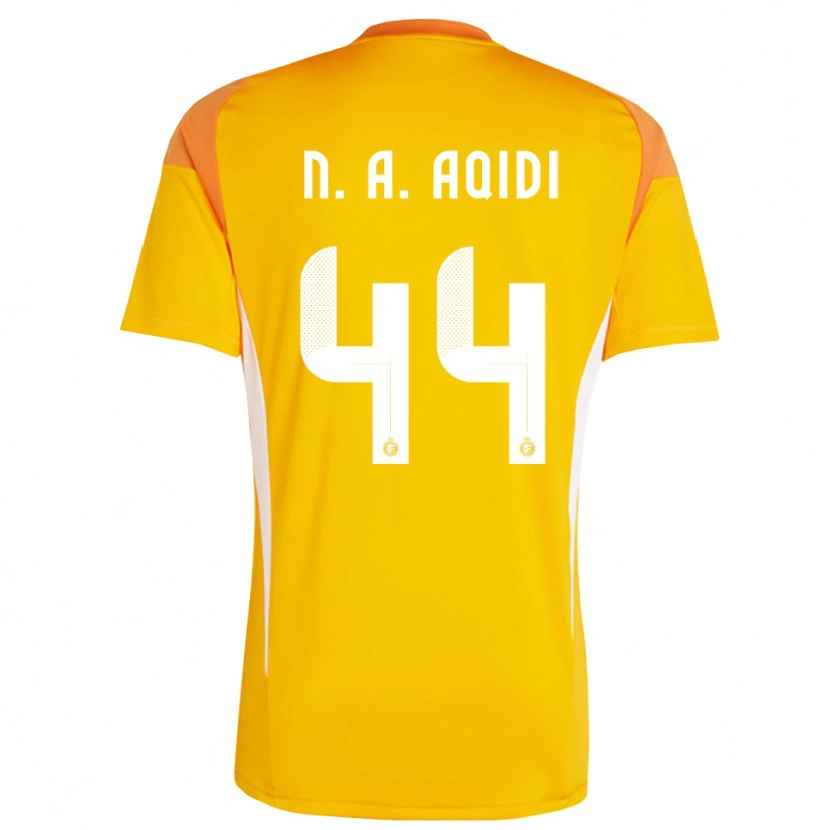 Danxen Mujer Camiseta Nawaf Al-Aqidi #44 Naranja Amarillo Blanco Portero Equipación 2025/26 La Camisa México