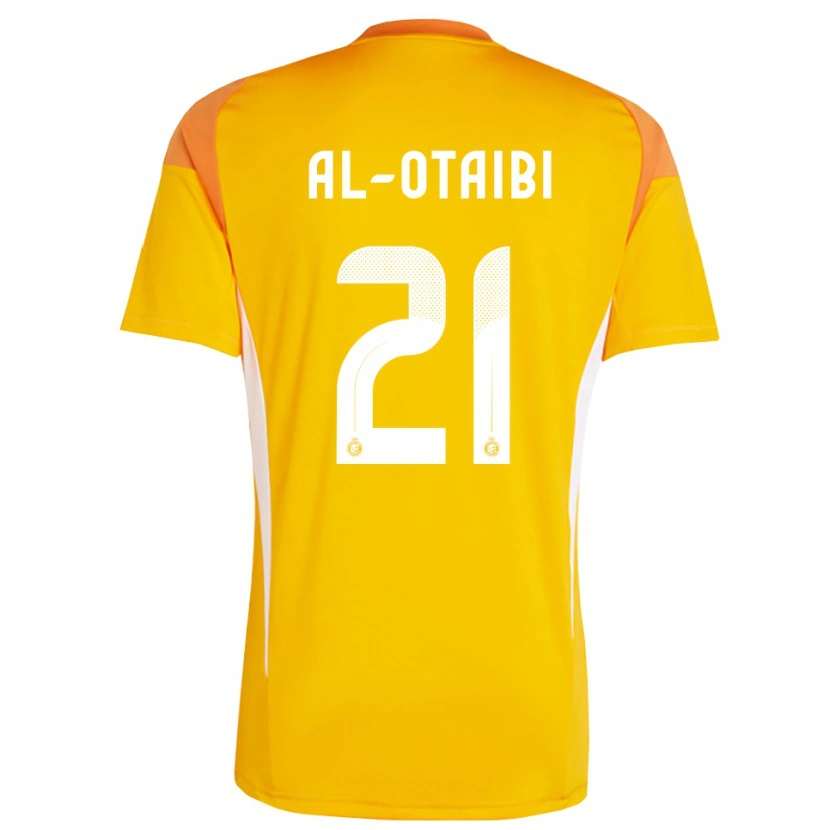 Danxen Mujer Camiseta Abdulrahman Al-Otaibi #21 Naranja Amarillo Blanco Portero Equipación 2025/26 La Camisa México
