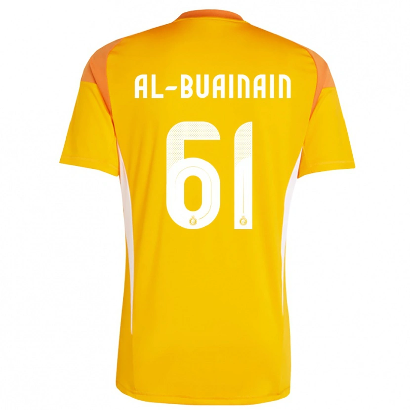 Danxen Mujer Camiseta Mubarak Al-Buainain #61 Naranja Amarillo Blanco Portero Equipación 2025/26 La Camisa México