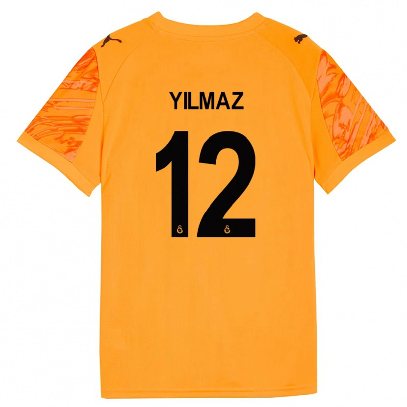 Danxen Mujer Camiseta Arda Yılmaz #12 Naranja Oscuro Negro Portero Equipación 2025/26 La Camisa México