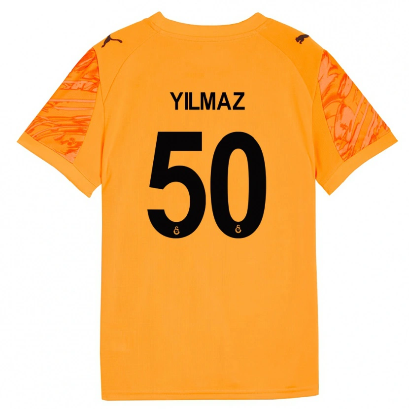 Danxen Mujer Camiseta Jankat Yılmaz #50 Naranja Oscuro Negro Portero Equipación 2025/26 La Camisa México