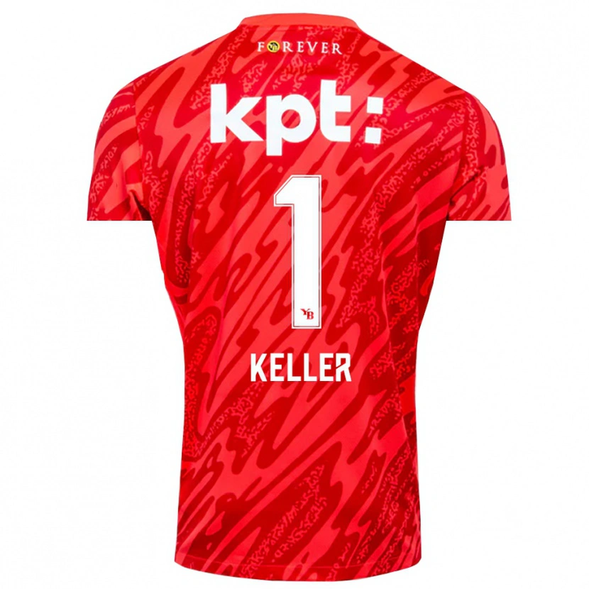 Danxen Mujer Camiseta Marvin Keller #1 Rojo Blanco Portero Equipación 2025/26 La Camisa México