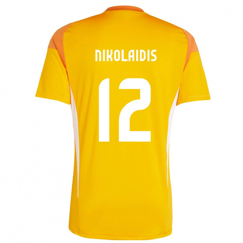 Danxen Mujer Camiseta Georgios Nikolaidis #12 Naranja Blanco Portero Equipación 2025/26 La Camisa México