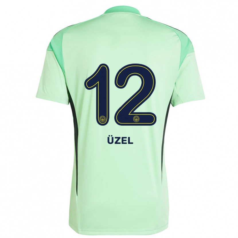 Danxen Mujer Camiseta Nevzat Üzel #12 Verde Claro Negro Portero Equipación 2025/26 La Camisa México