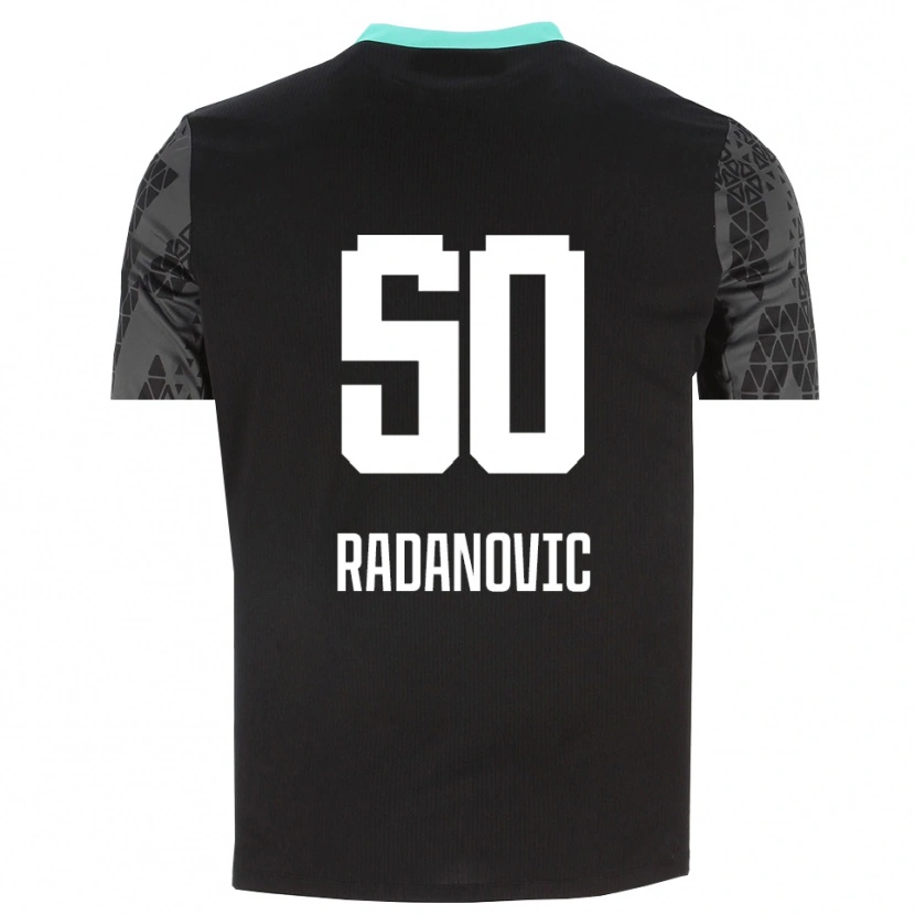 Danxen Mujer Camiseta Savo Radanovic #50 Gris Tenue Negro Portero Equipación 2025/26 La Camisa México