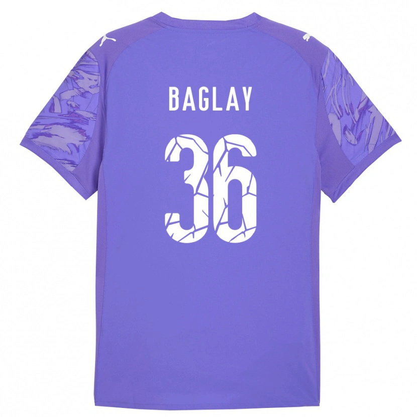 Danxen Mujer Camiseta Rostyslav Baglay #36 Lila Morado Portero Equipación 2025/26 La Camisa México