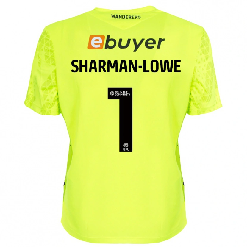 Danxen Mujer Camiseta Teddy Sharman-Lowe #1 Verde Fluorescente Portero Equipación 2025/26 La Camisa México