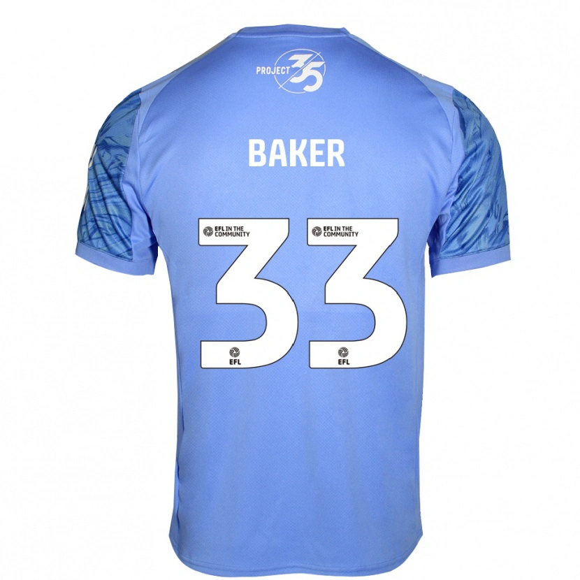 Danxen Mujer Camiseta Zak Baker #33 Azul Real Portero Equipación 2025/26 La Camisa México