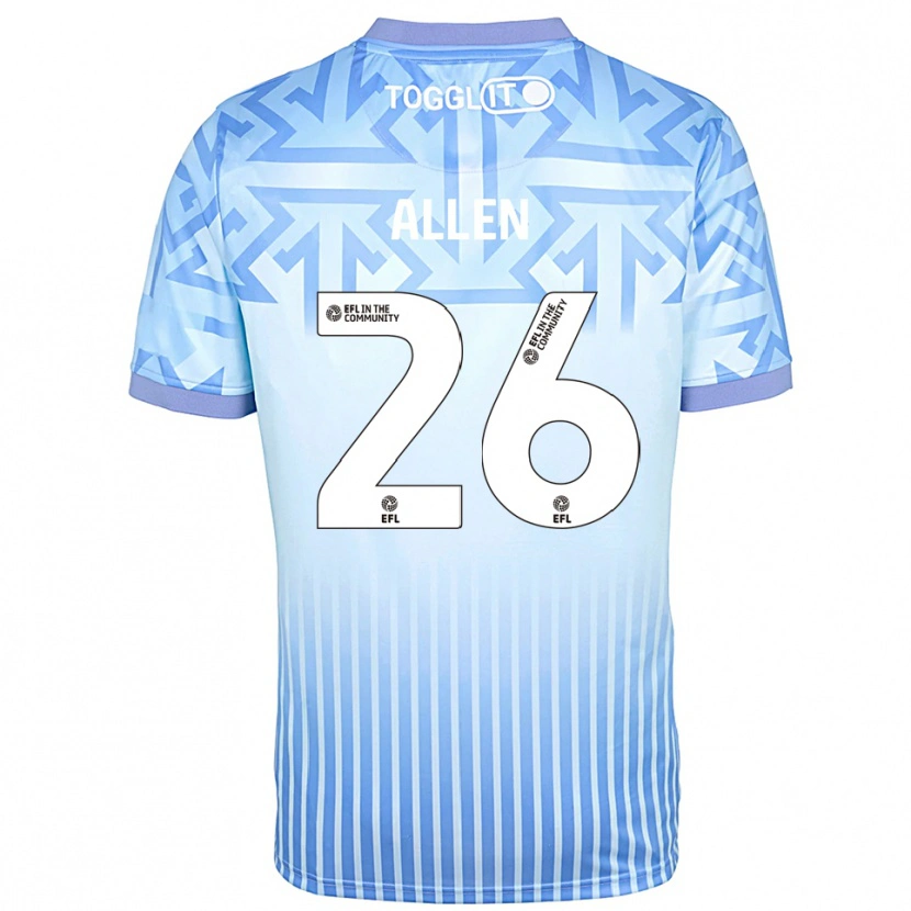 Danxen Mujer Camiseta Lauren Allen #26 Blanco Azul Claro Portero Equipación 2025/26 La Camisa México