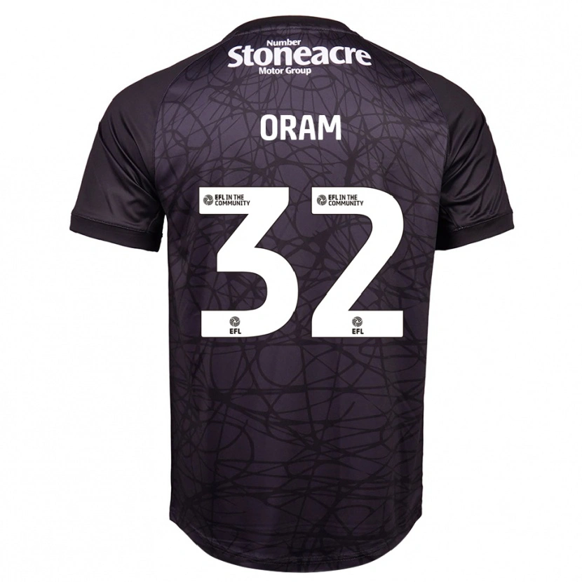 Danxen Mujer Camiseta Jake Oram #32 Negro Blanco Portero Equipación 2025/26 La Camisa México