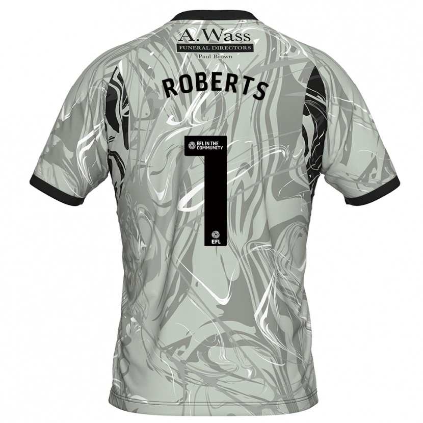 Danxen Mujer Camiseta Liam Roberts #1 Negro Gris Claro Portero Equipación 2025/26 La Camisa México