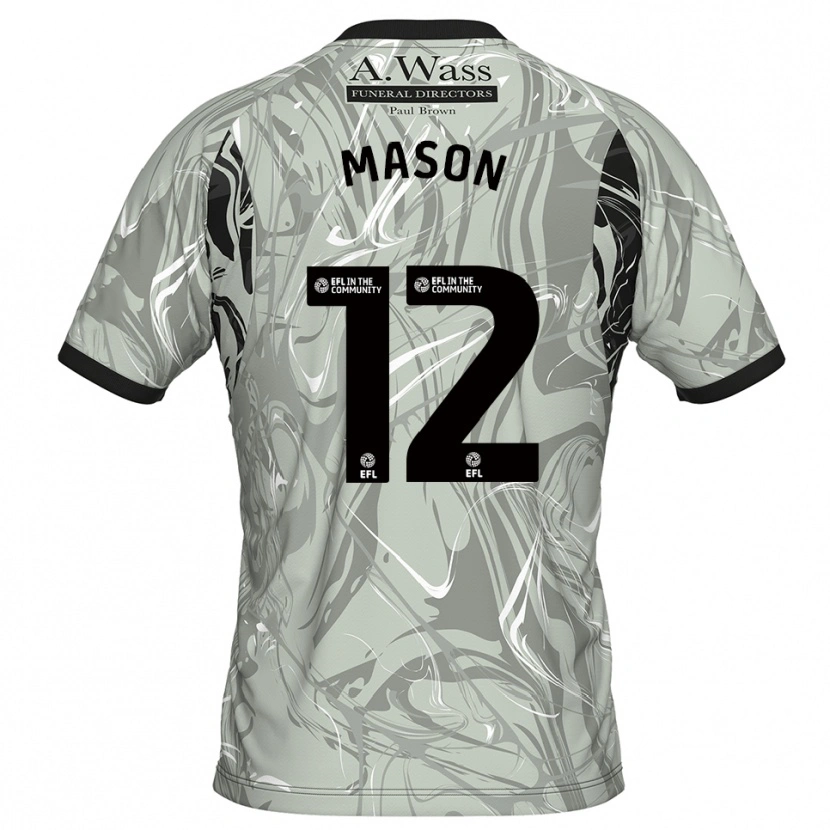 Danxen Mujer Camiseta Owen Mason #12 Negro Gris Claro Portero Equipación 2025/26 La Camisa México