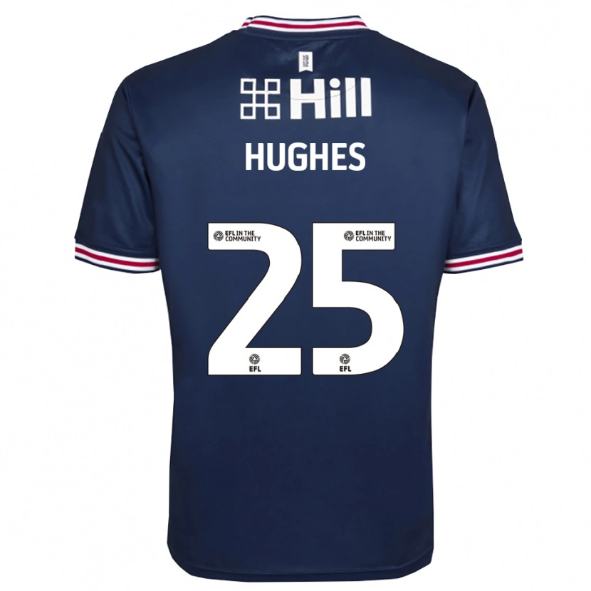 Danxen Mujer Camiseta Ben Hughes #25 Azul Real Portero Equipación 2025/26 La Camisa México