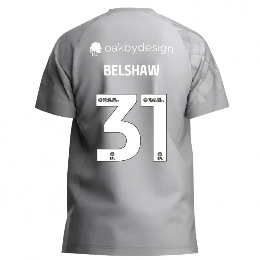 Danxen Mujer Camiseta James Belshaw #31 Gris Oscuro Portero Equipación 2025/26 La Camisa México