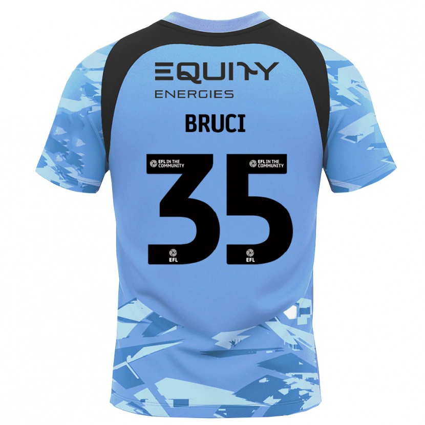 Danxen Mujer Camiseta Izabella Bruci #35 Negro Azul Claro Glack Portero Equipación 2025/26 La Camisa México