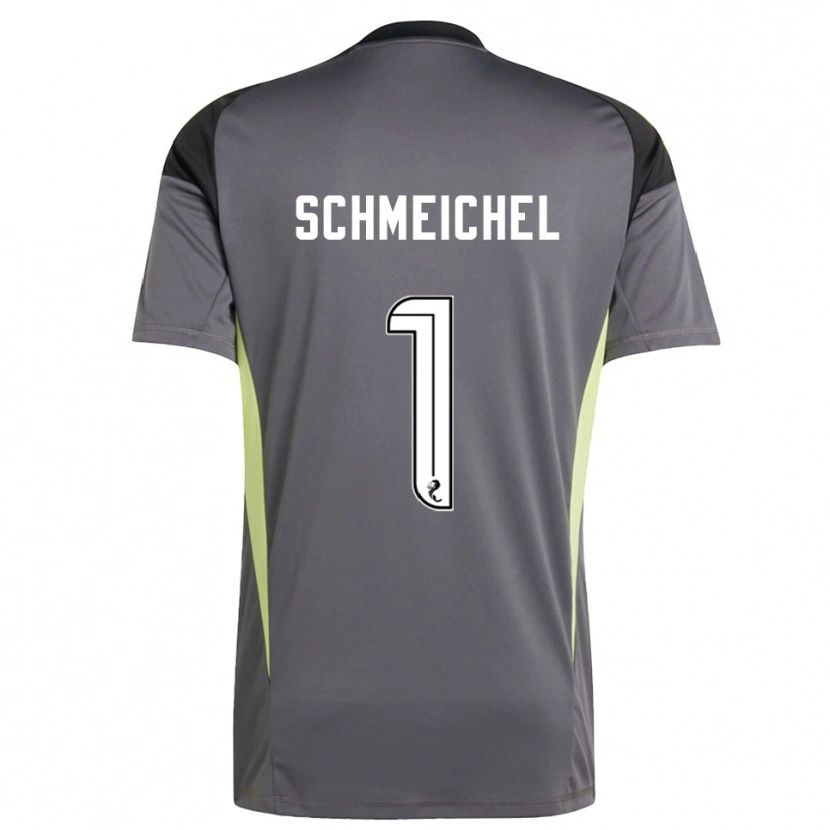 Danxen Mujer Camiseta Kasper Schmeichel #1 Blanco Gris Portero Equipación 2025/26 La Camisa México