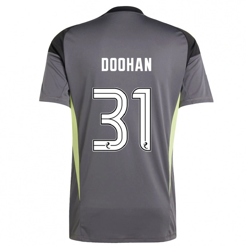 Danxen Mujer Camiseta Ross Doohan #31 Blanco Gris Portero Equipación 2025/26 La Camisa México