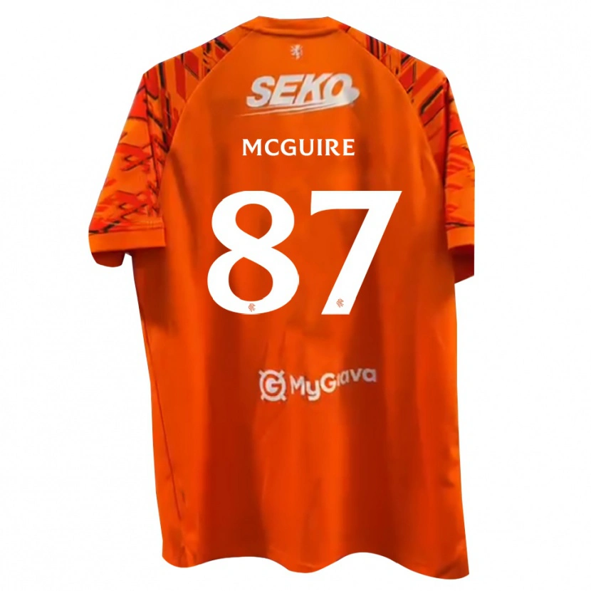 Danxen Mujer Camiseta Rydnn McGuire #87 Blanco Naranja Portero Equipación 2025/26 La Camisa México