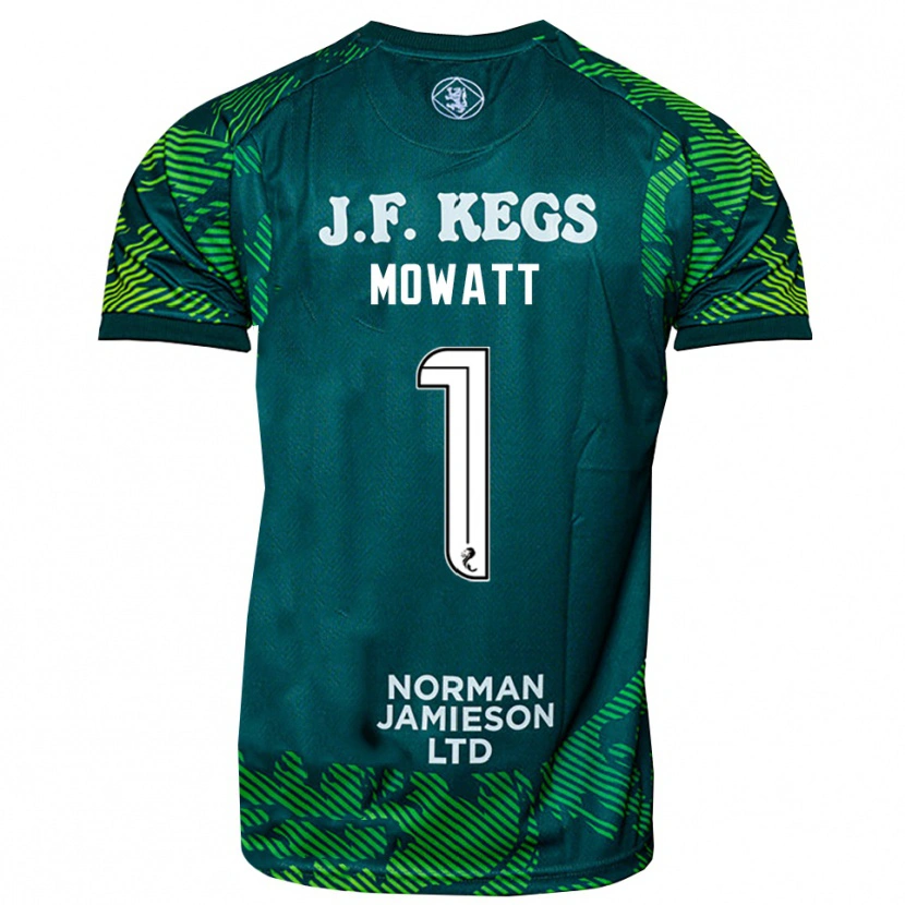 Danxen Mujer Camiseta Beth Mowatt #1 Verde Blanco Portero Equipación 2025/26 La Camisa México