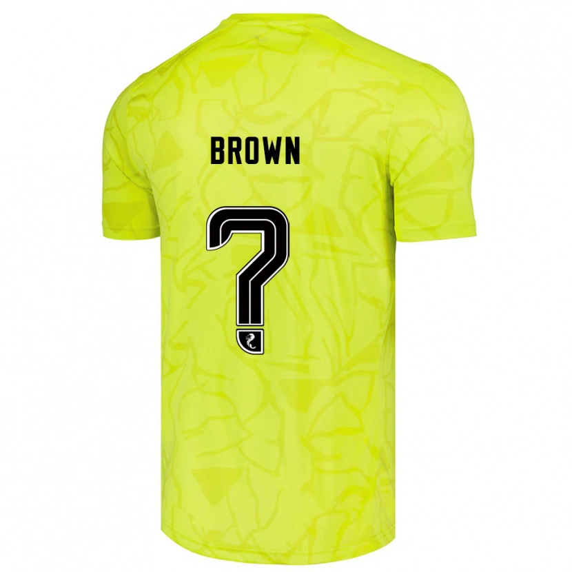 Danxen Mujer Camiseta Fraser Brown #0 Negro Amarillo Portero Equipación 2025/26 La Camisa México