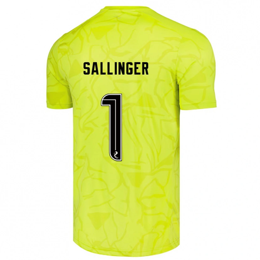 Danxen Mujer Camiseta Raphael Sallinger #1 Negro Amarillo Portero Equipación 2025/26 La Camisa México