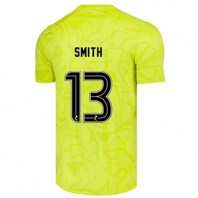 Danxen Mujer Camiseta Jordan Smith #13 Negro Amarillo Portero Equipación 2025/26 La Camisa México