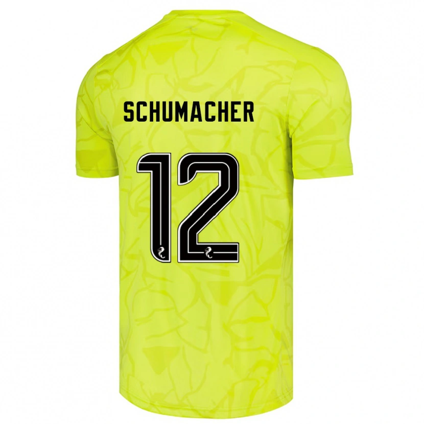 Danxen Mujer Camiseta Noa Schumacher #12 Negro Amarillo Portero Equipación 2025/26 La Camisa México